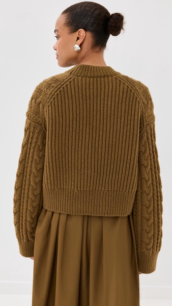 Vibeke Jumper Fisherman Knit Light Brown Sweater