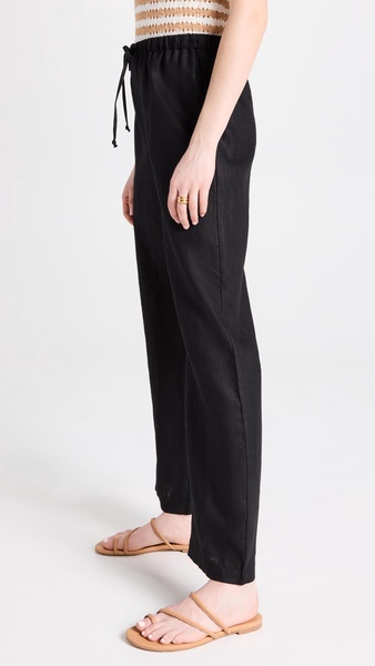 Olina Mid-Rise Linen Pants