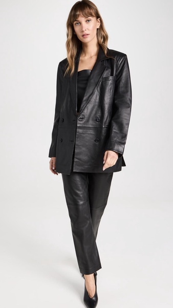 Veda Leather Dalia Relaxed Blazer