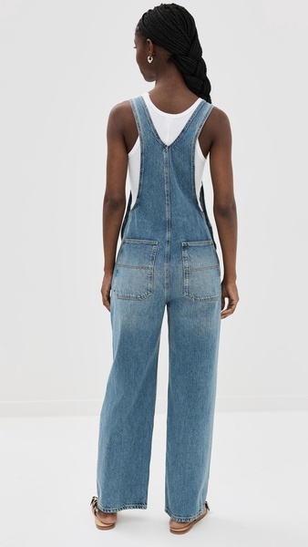 River Relaxed Denim Overalls