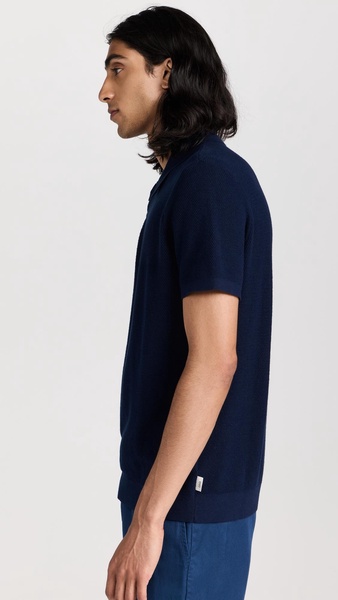 Cotton Textured Knit Polo