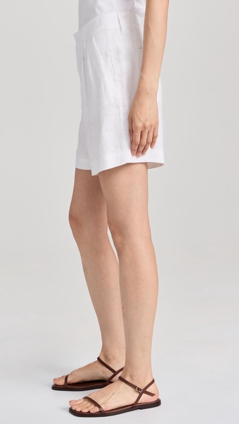 Jules Pleated Shorts In Linen