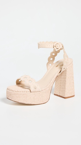 Dolly Broderie Platform Sandal Heels