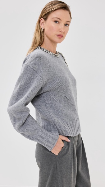 Monroe Pullover Sweater with Embellishments