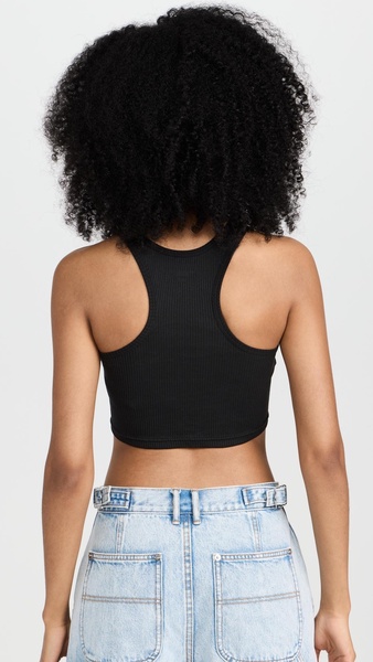 Womens Cropped Classic Racer Tank