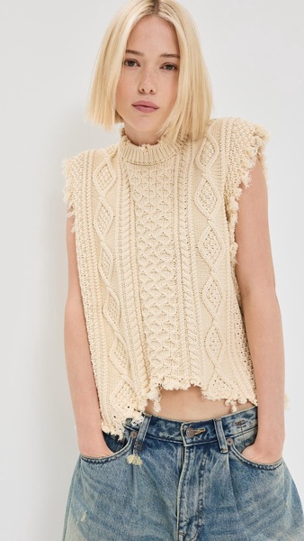 Boyfriend Cable Sweater Vest