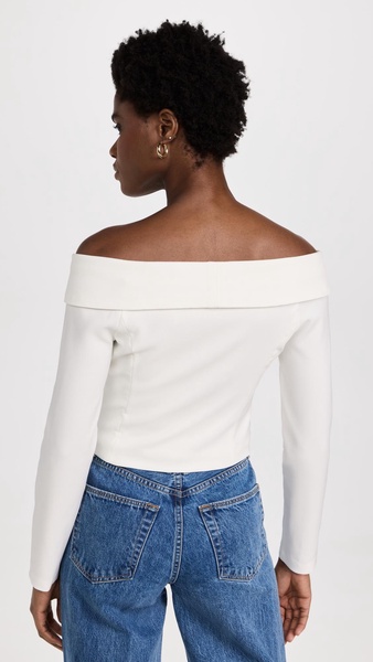 Stretched Off Shoulder Blazer Top