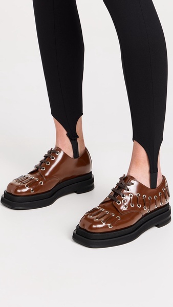 Heart Toe Platform Grommet Brogues Shoes