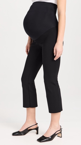 Neoprene Maternity Cropped Flare Pants