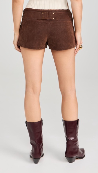 Suede Micro Mini Skort