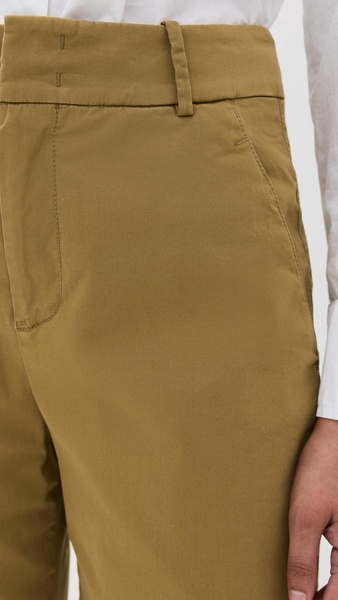 Cotton Gabardine Curved Chino Pants