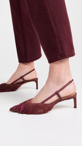 Fringe Kitten Heels