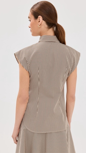 The Gabi Shirt with Pleated Shoulders