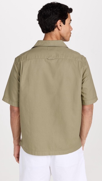 Utility Camp Shirt In Lightweight Twill