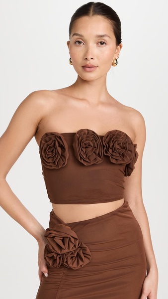 Este Tube Top with Rosettes