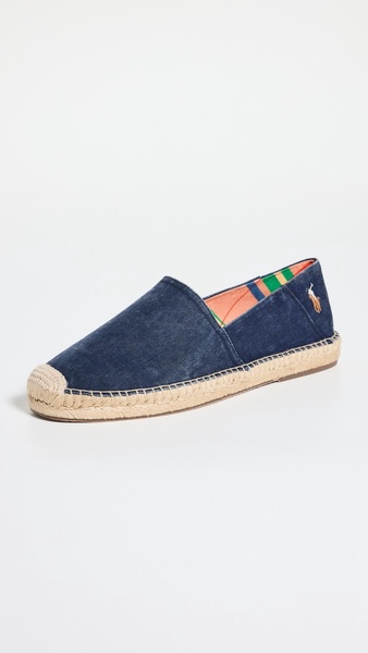 Cevio Slip Washed Canvas Espadrilles