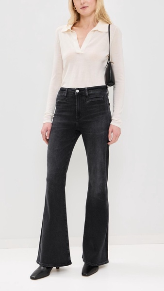 Lilah Flare Jeans with Welt Pocket