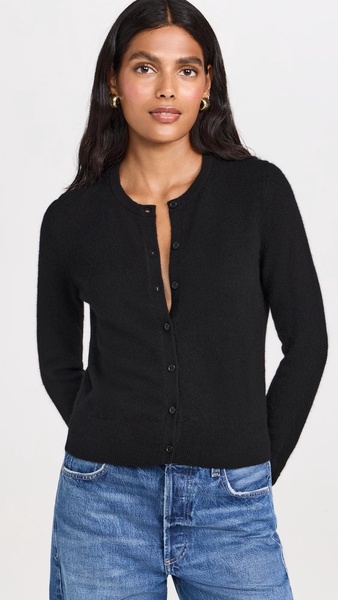 Cashmere Essential Crew Neck Cardigan