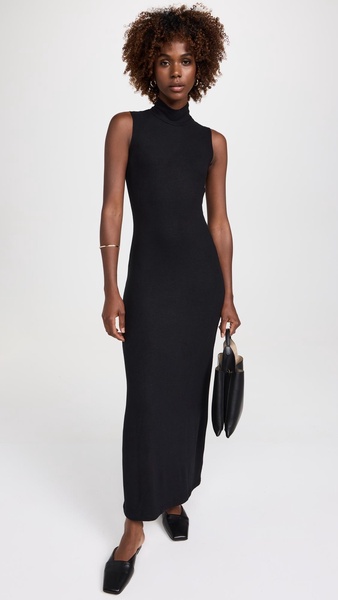 Lauren Sleeveless Turtleneck Maxi Dress