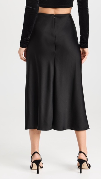 Blane satin midi skirt