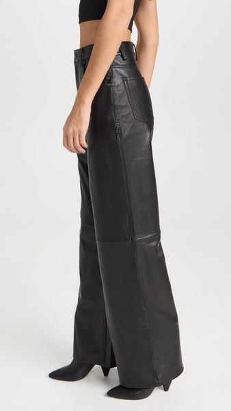 Veda Kennedy Wide Leg Leather Pants