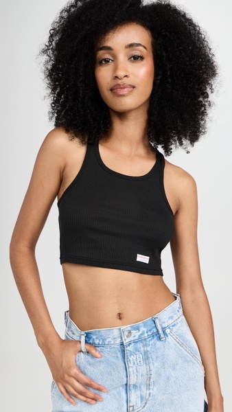 Womens Cropped Classic Racer Tank