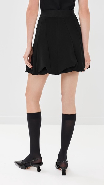 Wren Crepe Knit Short Tucked Skirt