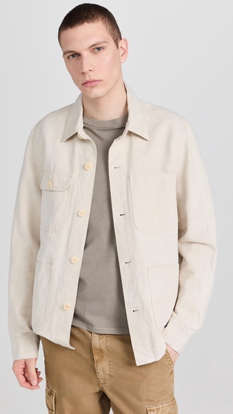 Work Jacket In Linen Canvas