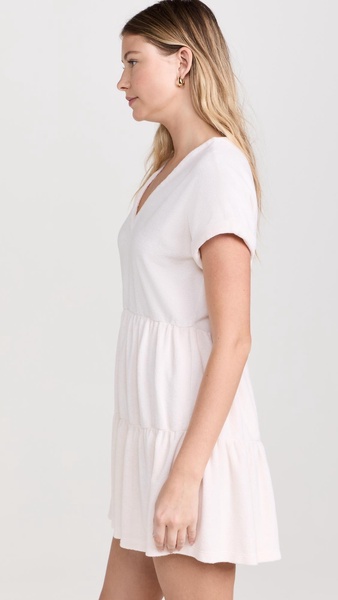 Terry Cloth Tiered Mini Dress