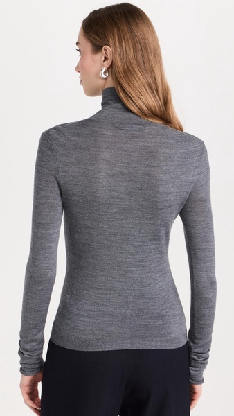 Faith Merino Fitted Turtleneck Pullover