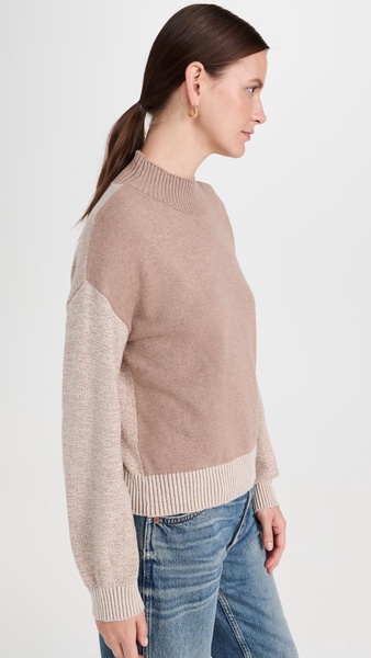 Cotton Cashmere Funnel Sweater