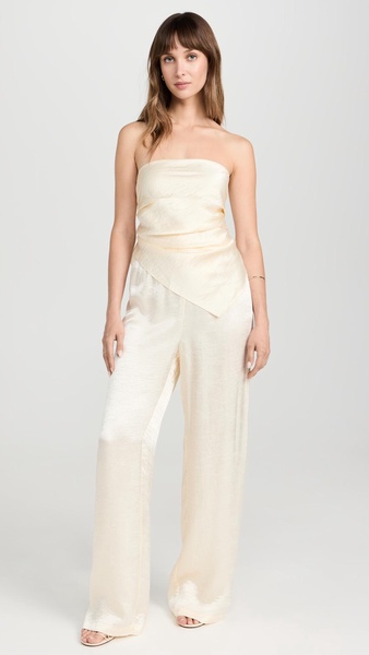 Textured Satin Pants