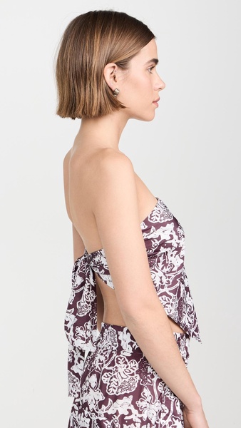 Batik Strapless Bandeau Top