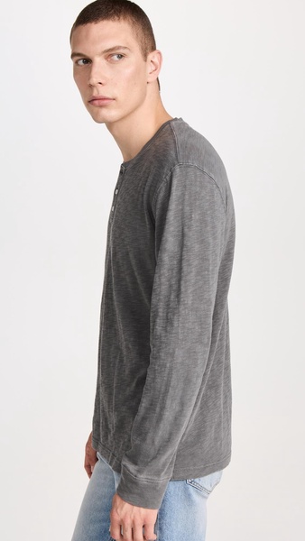 Skhi Long Sleeve Henley Top