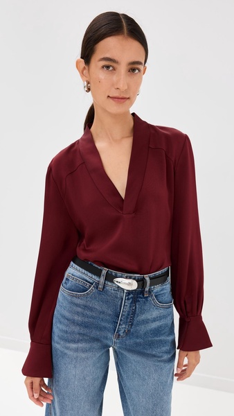 Maisey Long Sleeve V Neck Blouse