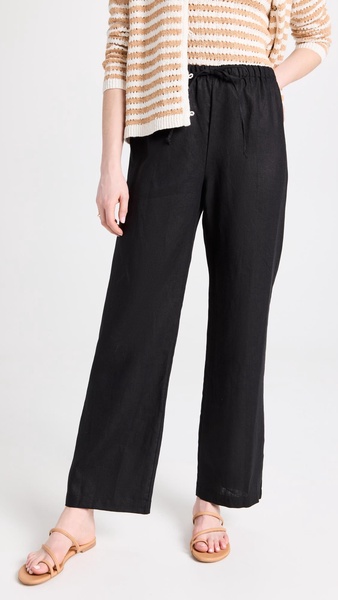 Olina Mid-Rise Linen Pants