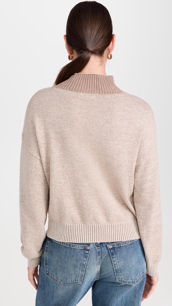 Cotton Cashmere Funnel Sweater