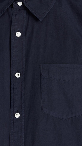 Short Sleeve Mill Shirt in Paper Poplin