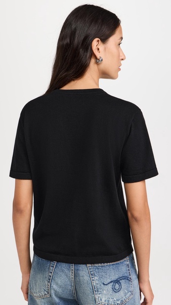 Cotton Cashmere Short Sleeve Crew Tee