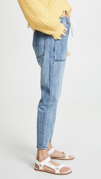 Shabbies Drawstring Boyfriend Jeans