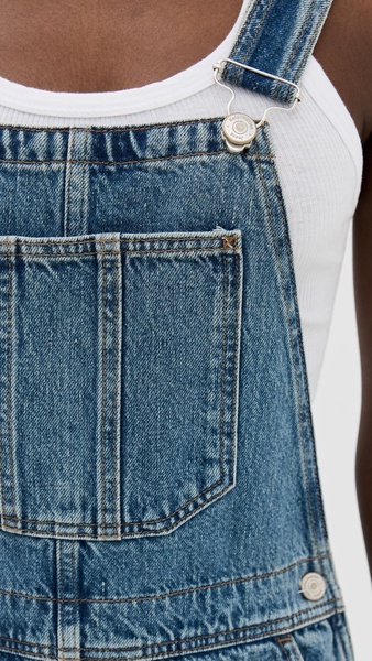 River Relaxed Denim Overalls