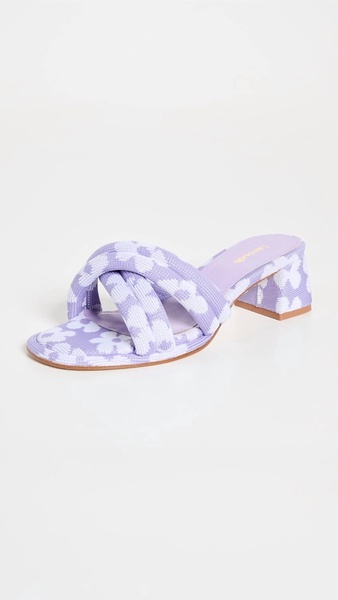 women's laguna floral knit sandal in lilac