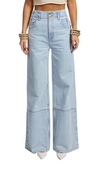 margot wide leg jeans in light blue