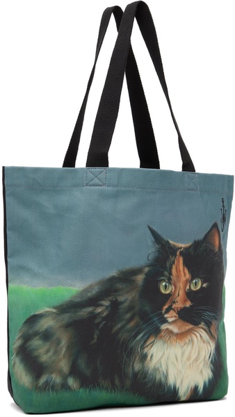 Multicolor Canvas Shopper Tote