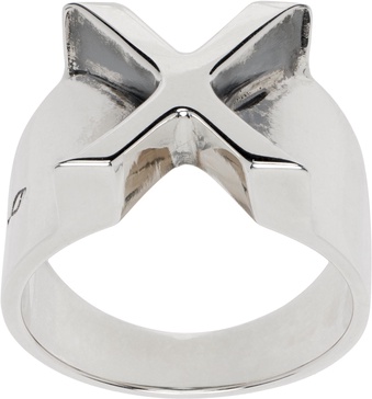 Silver 'X' Ring