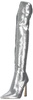 Steve Madden Women's Laddy Over-The-Knee Boot, Silver Sequin, 9