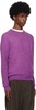 Purple Baby Suri Alpaca Sheer Knit Sweater