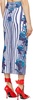 White & Blue Flower Body Morphing Maxi Skirt