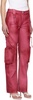 Pink Spiral Leather Cargo Pants