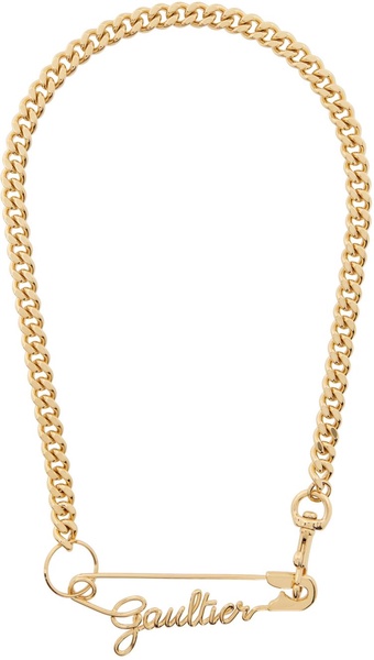 Gold 'The Gaultier Safety Pin' Necklace